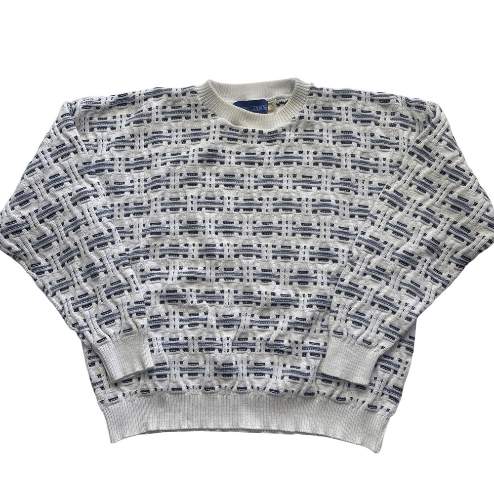 Vintage Knit Sweater Prides Landing Grandma Grandpa Cottage Core Unisex Size XL
